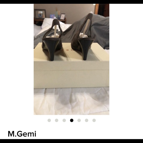 M Gemi grey sling back wedges - Picture 3 of 6